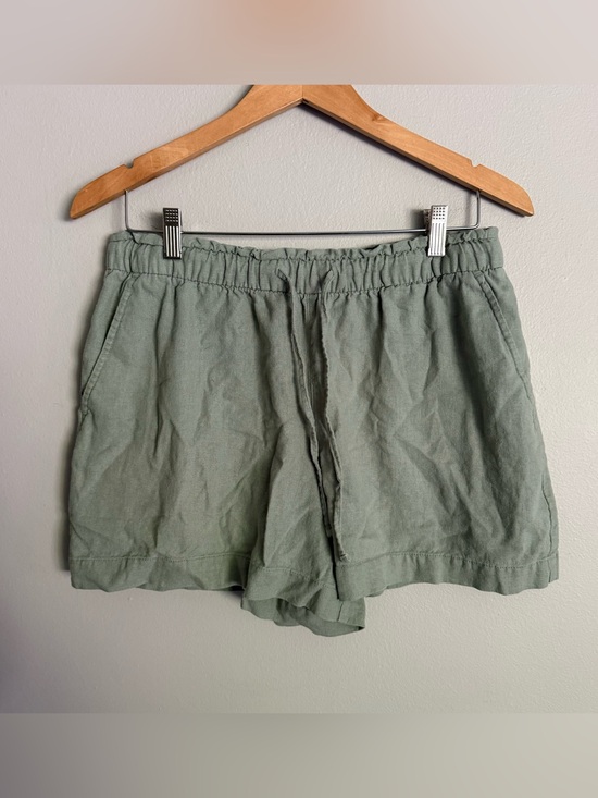 GAP Pants - Gap Women's M Linen Shorts Olive Green Drawstring Shorts